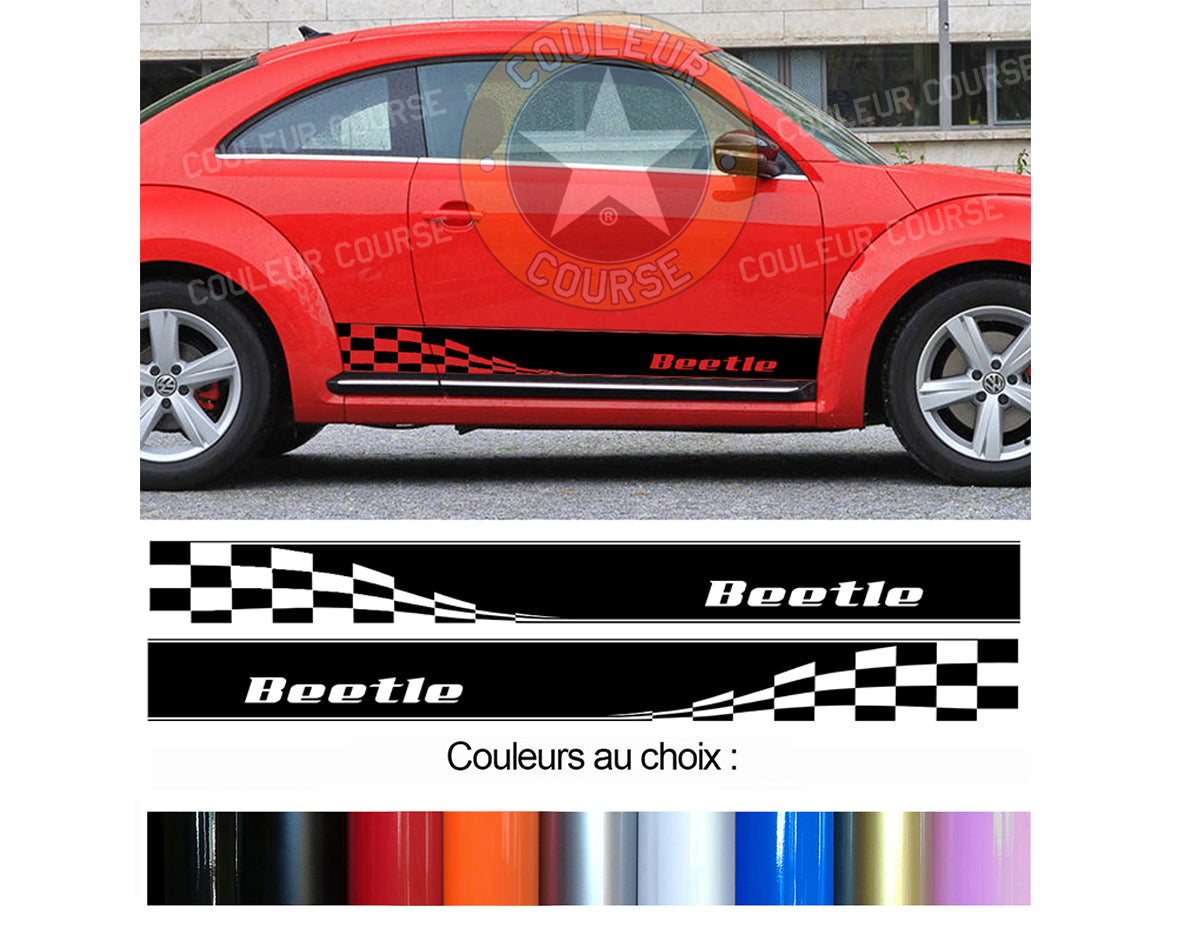 2 X BANDES BAS DE CAISSE - NEW BEETLE - Ref : BD577