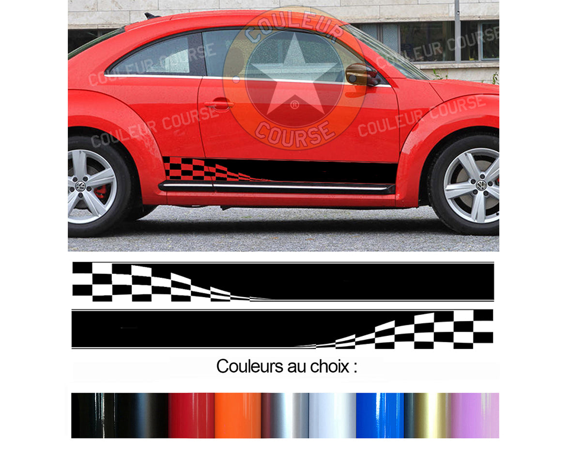 2 X BANDES BAS DE CAISSE - NEW BEETLE - Ref : BD577N