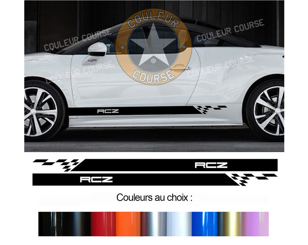 2 X BANDES BAS DE CAISSE - PEUGEOT RCZ - Ref : BD579-25