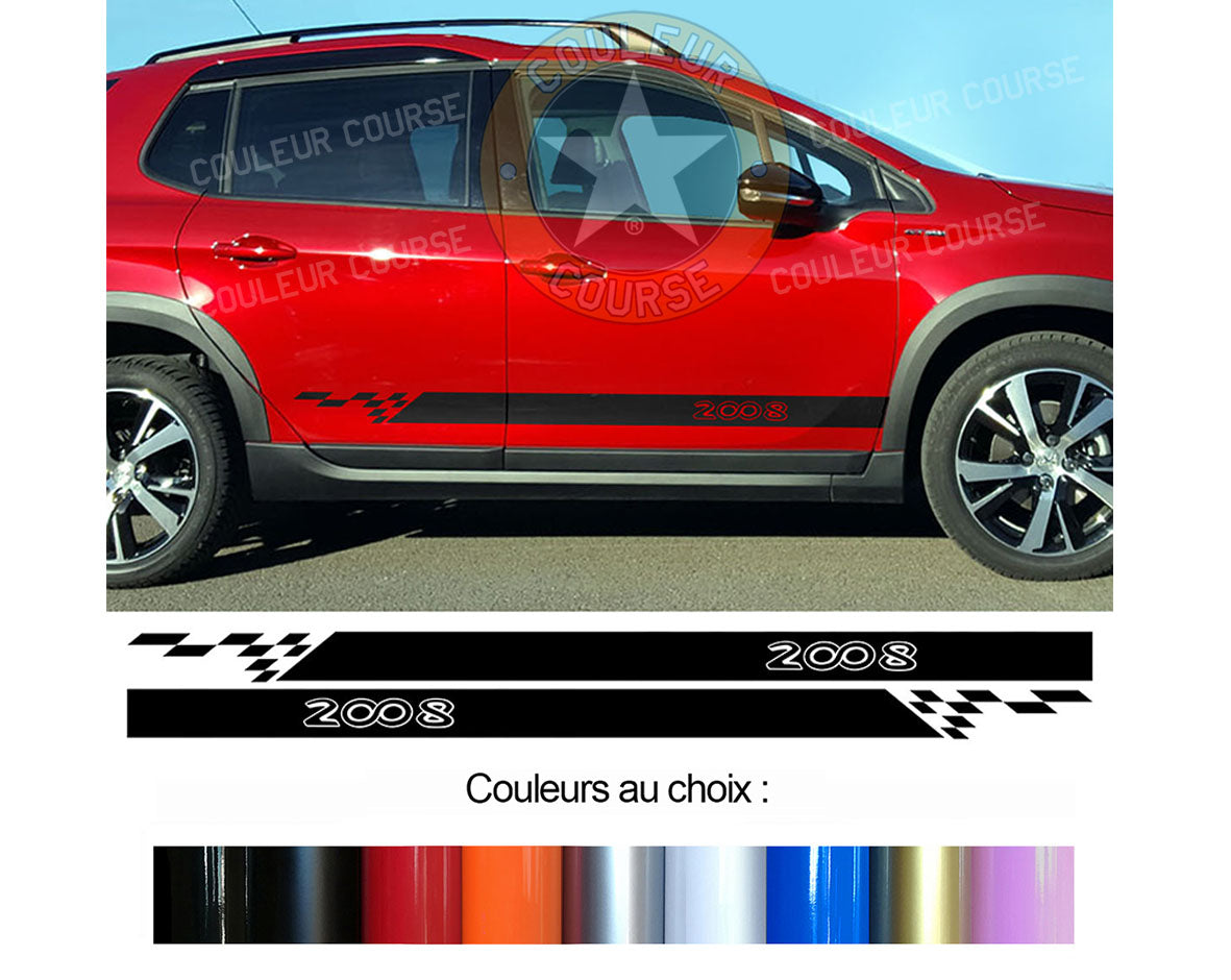 2 X ROCKER BODY STRIPS - PEUGEOT 2008 - Ref: BD579-48 