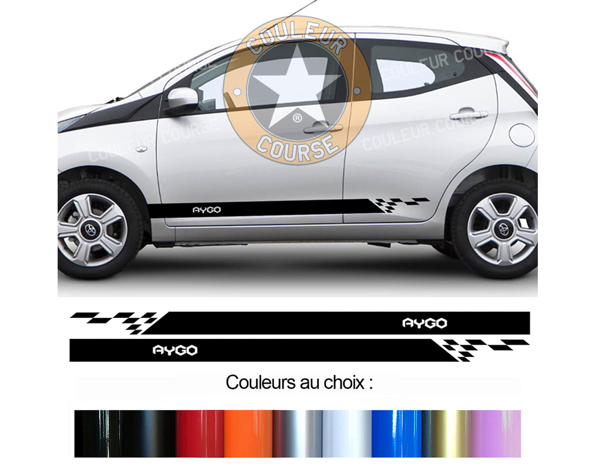 2 X BANDES BAS DE CAISSE - TOYOTA AYGO - Ref : BD579-51