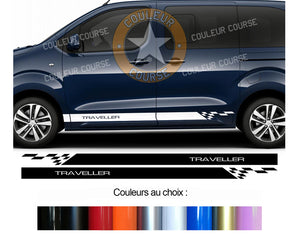 2 X BANDES BAS DE CAISSE - PEUGEOT TRAVELLER - Ref : BD579-55