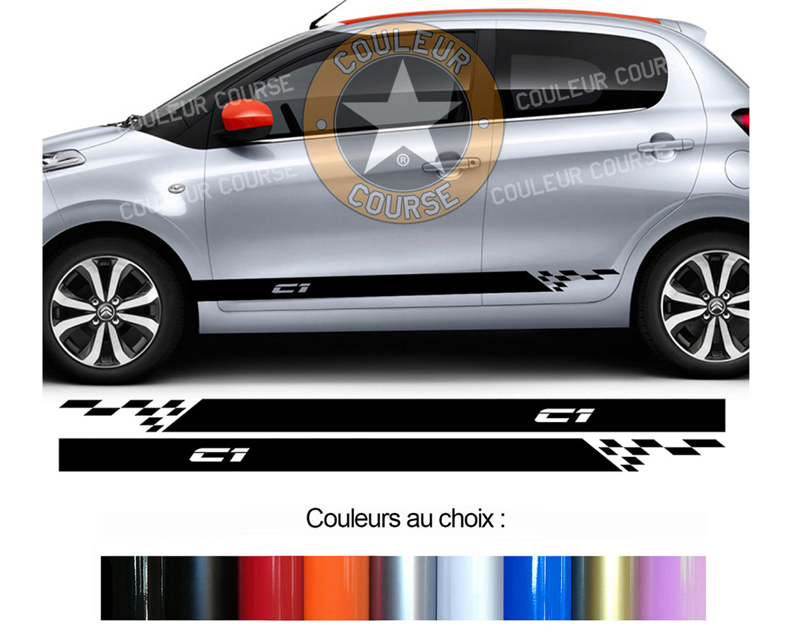 2 X ROCKER BODY STRIPS - CITROEN C1 - Ref: BD579-57 