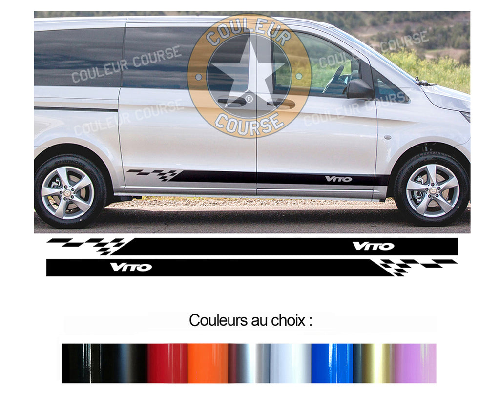 2 X BANDES BAS DE CAISSE - MERCEDES VITO - Ref : BD579-60