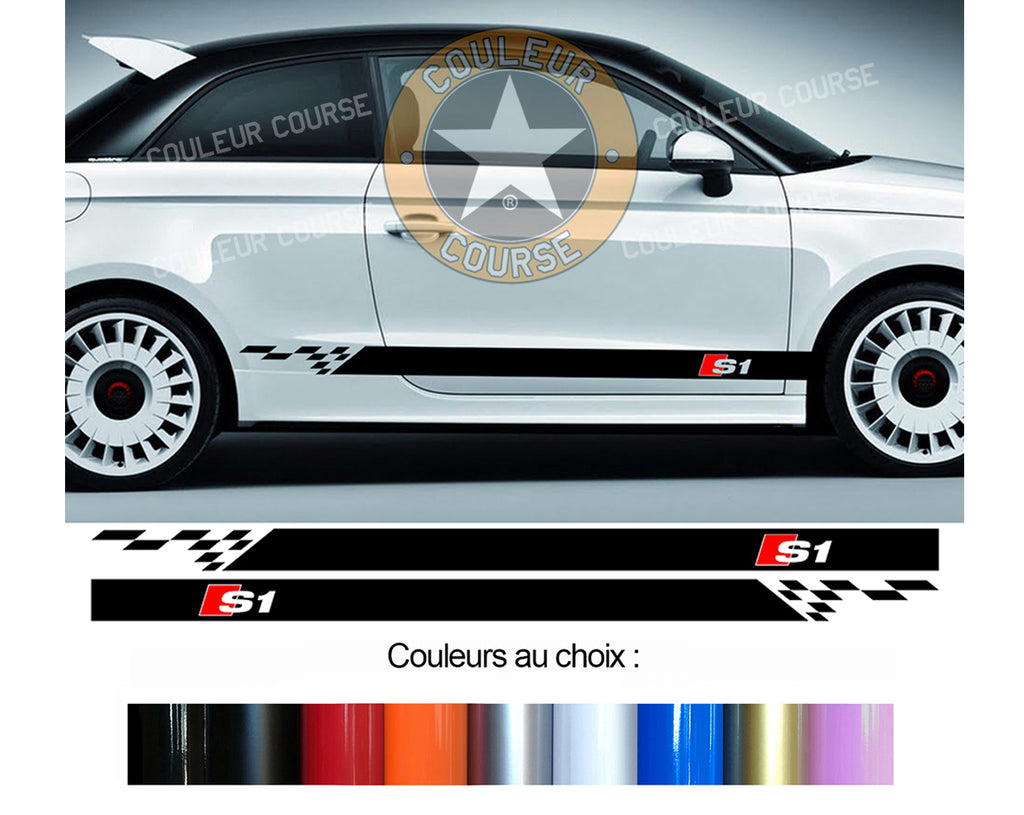 2 X ROCKER BODY STRIPS - AUDI A1 S1 - Ref: BD579-64 