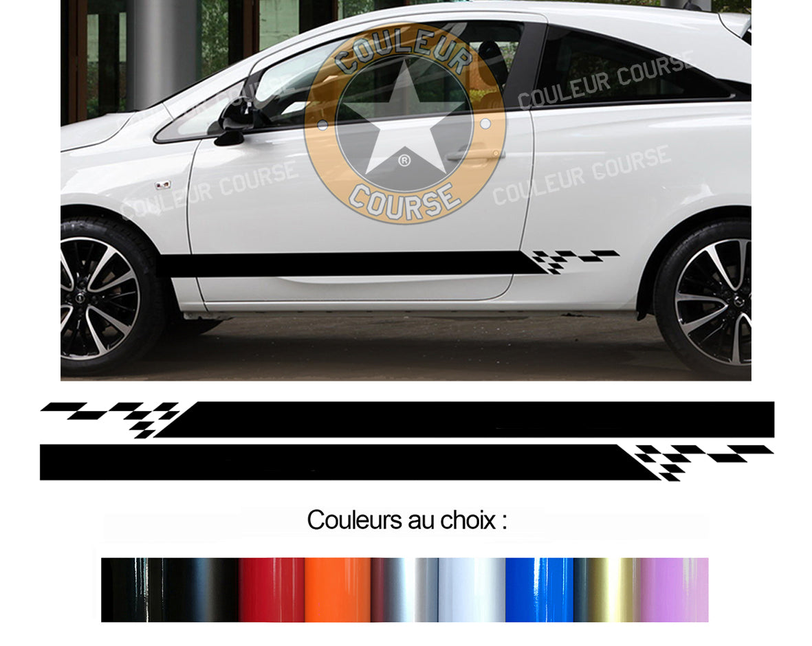 2 X BANDES BAS DE CAISSE - OPEL CORSA - Ref : BD579N-10