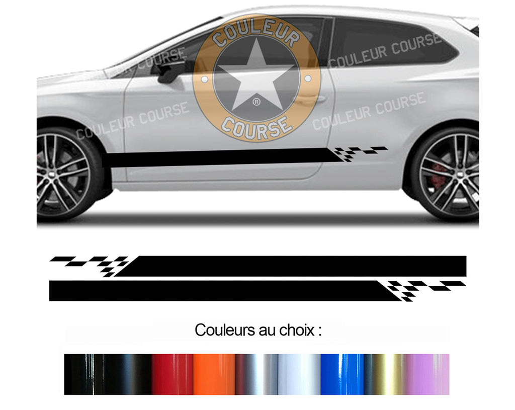 2 X BANDES BAS DE CAISSE - SEAT CUPRA - Ref : BD579N-15