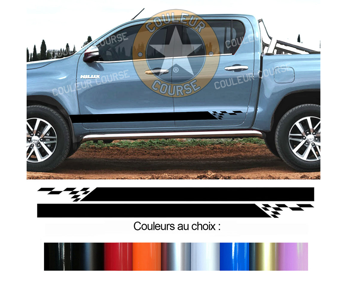 2 X BANDES BAS DE CAISSE - TOYOTA HILUX - Ref : BD579N-17