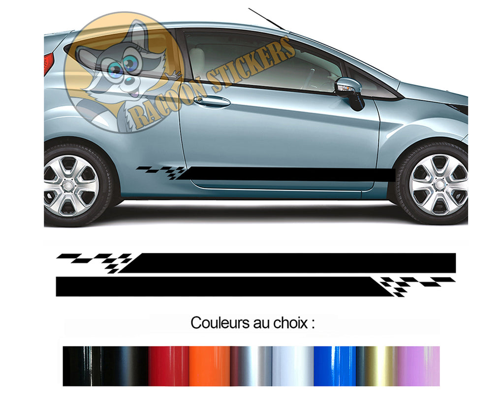 2 X BANDES BAS DE CAISSE - FORD FIESTA - Ref : BD579N-20