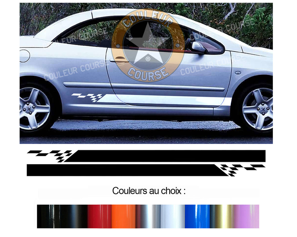 2 X BANDES BAS DE CAISSE - PEUGEOT 307CC - Ref : BD579N-34