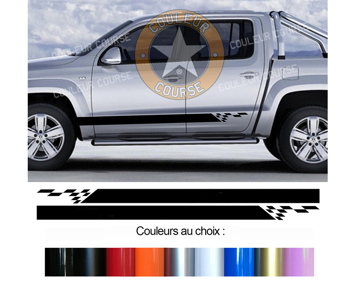 2 X ROCKER BODY STRIPS - VW AMAROK - Ref: BD579N-36 