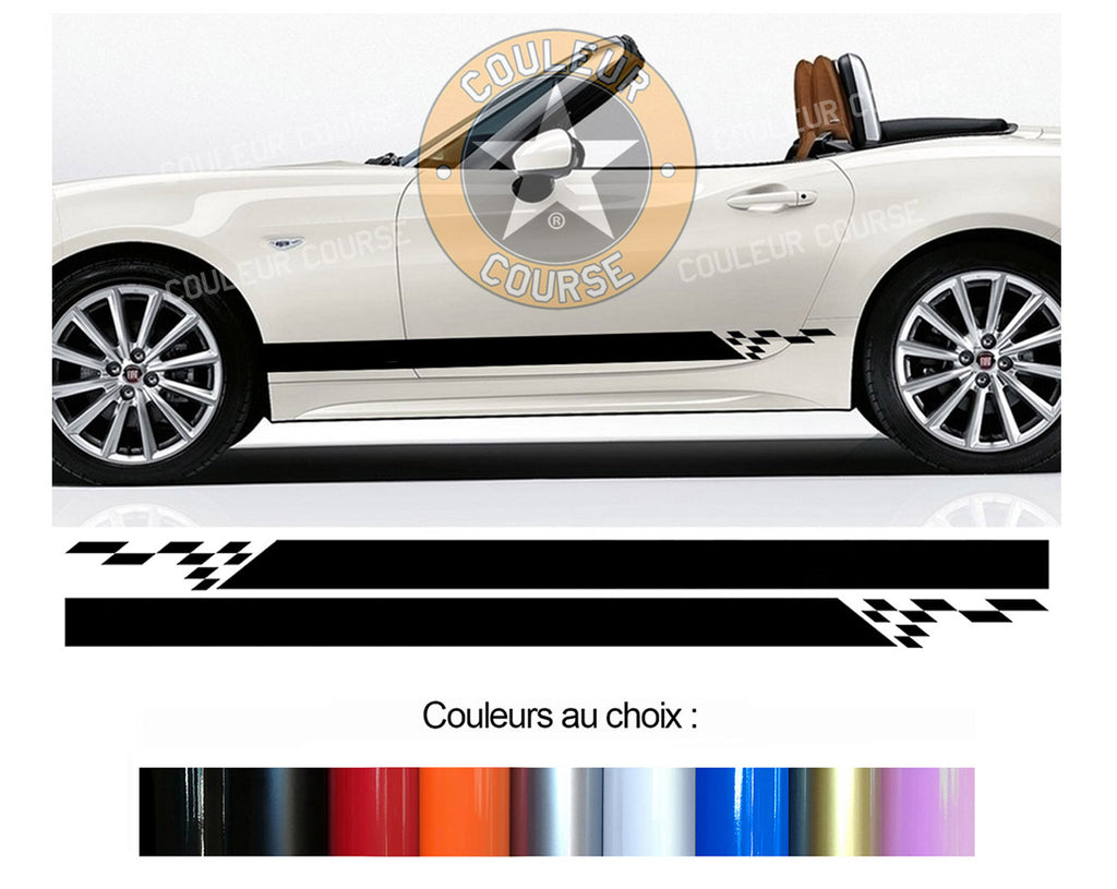 2 X BANDES BAS DE CAISSE - FIAT 124 SPIDER - Ref : BD579N-38