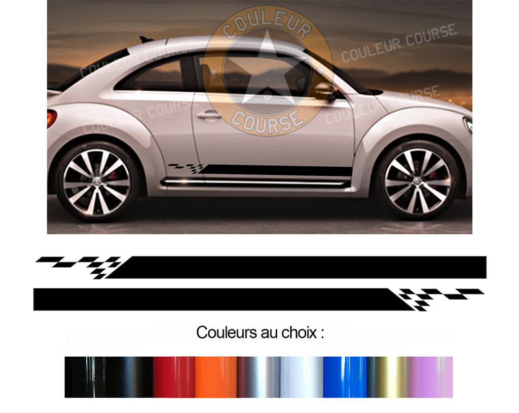 2 X BANDES BAS DE CAISSE - NEW BEETLE - Ref : BD579N-5