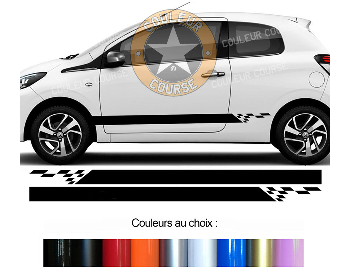 2 X BANDES BAS DE CAISSE - PEUGEOT 108 - Ref : BD579N-59