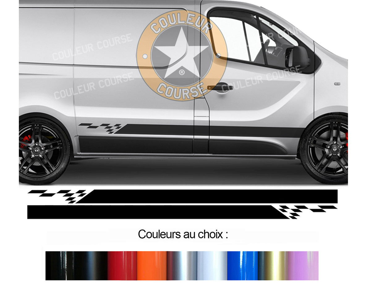 2 X BANDES BAS DE CAISSE - RENAULT TRAFIC - Ref : BD579N-63