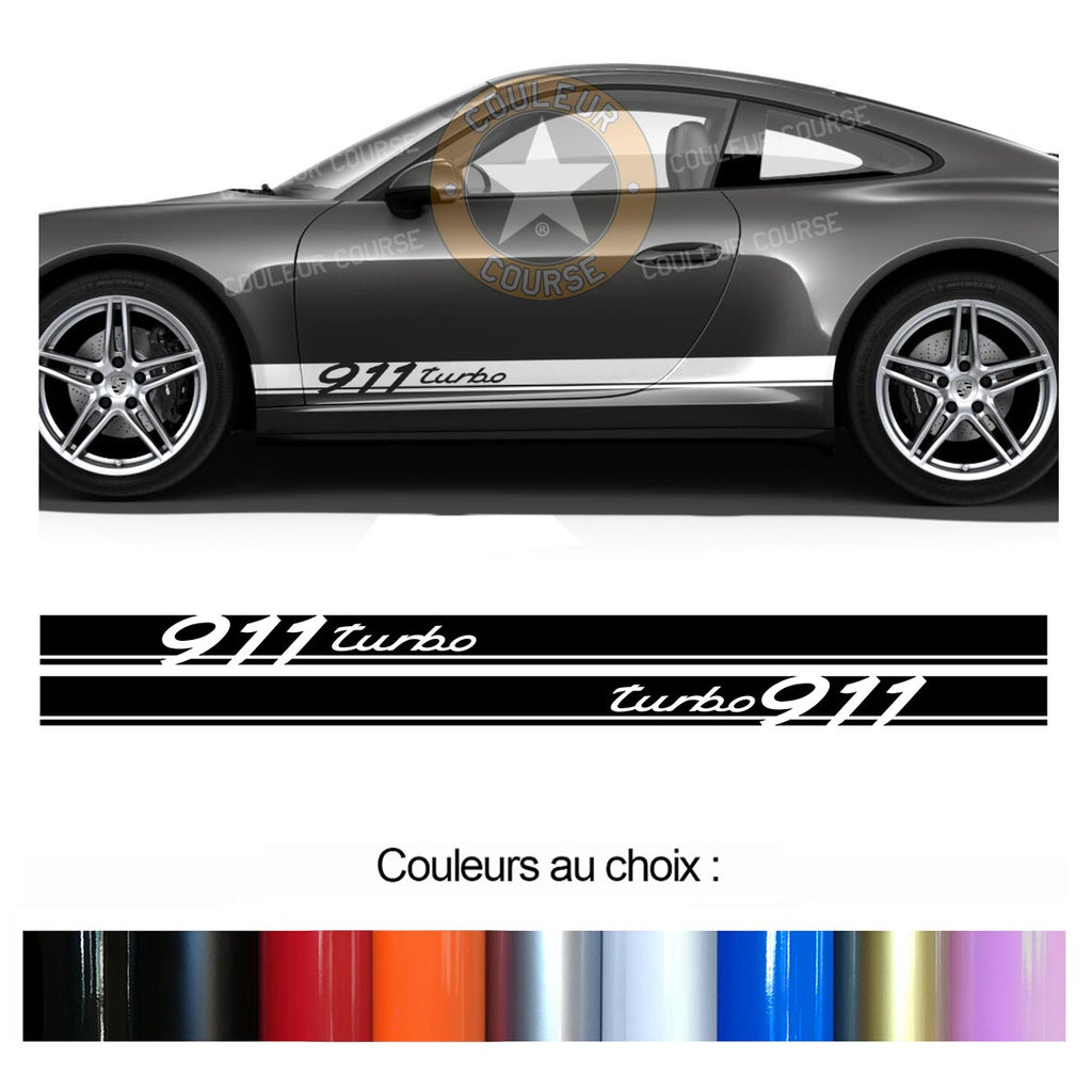 2 X BANDES BAS DE CAISSE - PORSCHE TURBO 911 996 997 - Ref : BD591-30