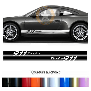 2 X BANDES BAS DE CAISSE - PORSCHE TURBO 911 996 997 - Ref : BD591-30