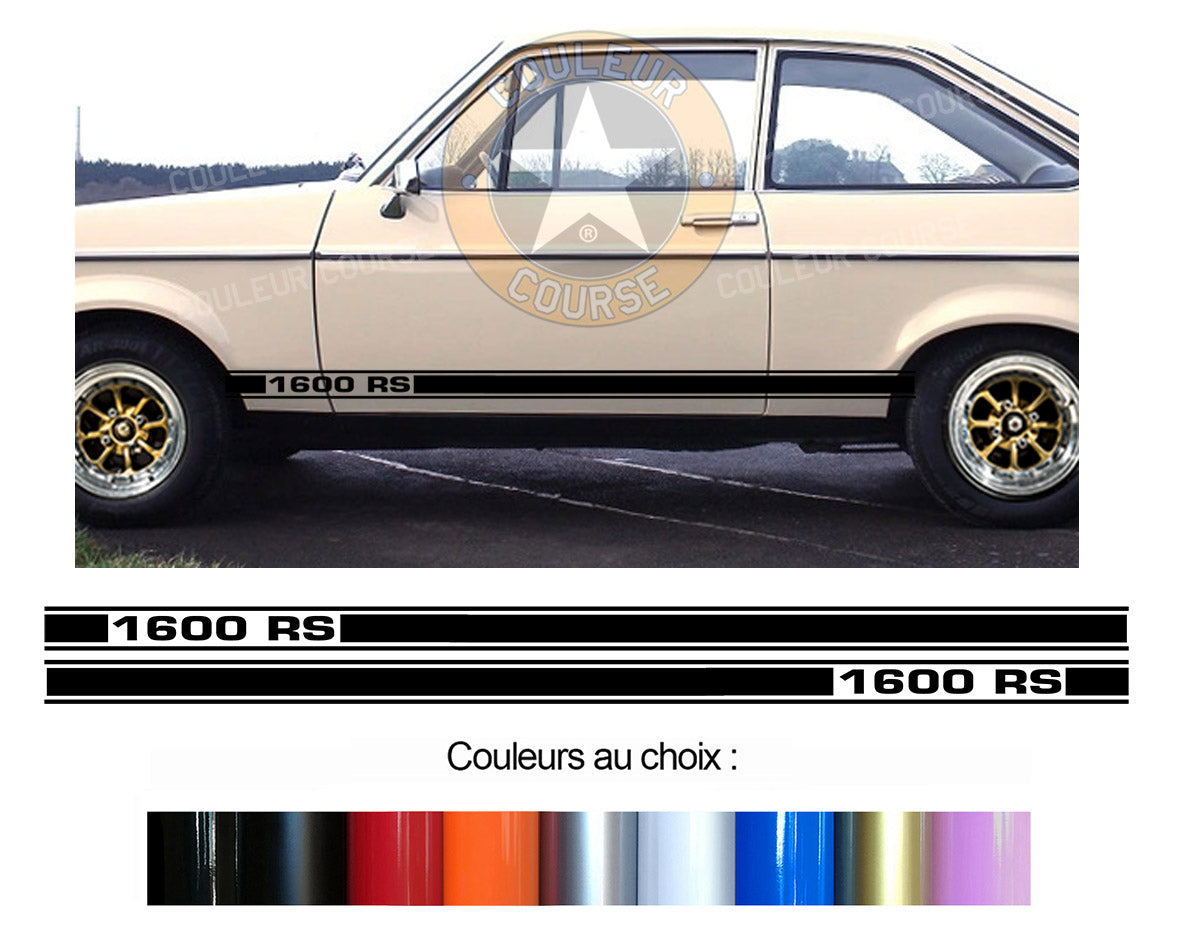 2 X BANDES BAS DE CAISSE - FORD ESCORT 1600 RS - Ref : BD591-32