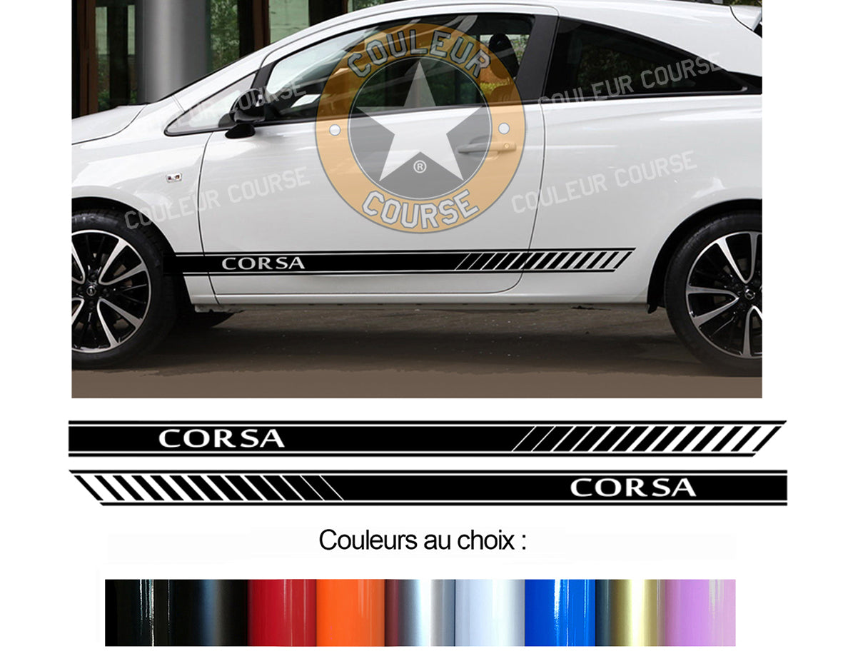 2 X BANDES BAS DE CAISSE - OPEL CORSA - Ref : BD599-10