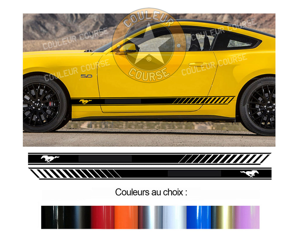 2 X ROCKER BODY STRIPS - FORD MUSTANG - Ref: BD599-21 