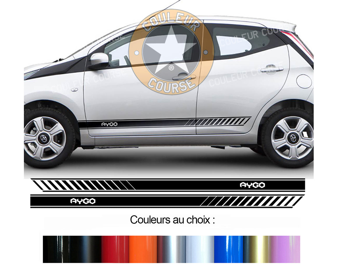 2 X BANDES BAS DE CAISSE - TOYOTA AYGO - Ref : BD599-29