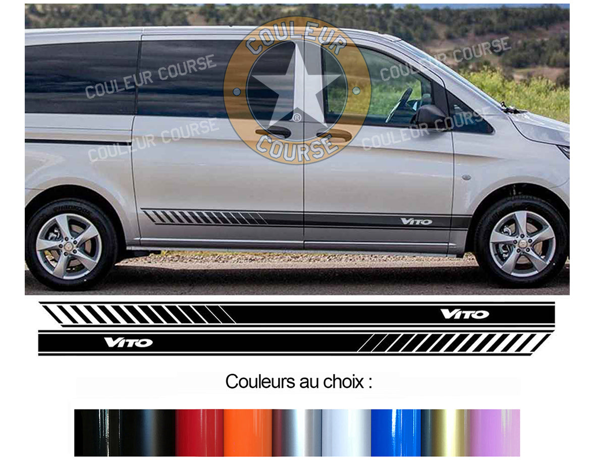 Bande de capot pour Vito Mercedes Benz, Autocollant de décalcomanie en  vinyle, course -  France