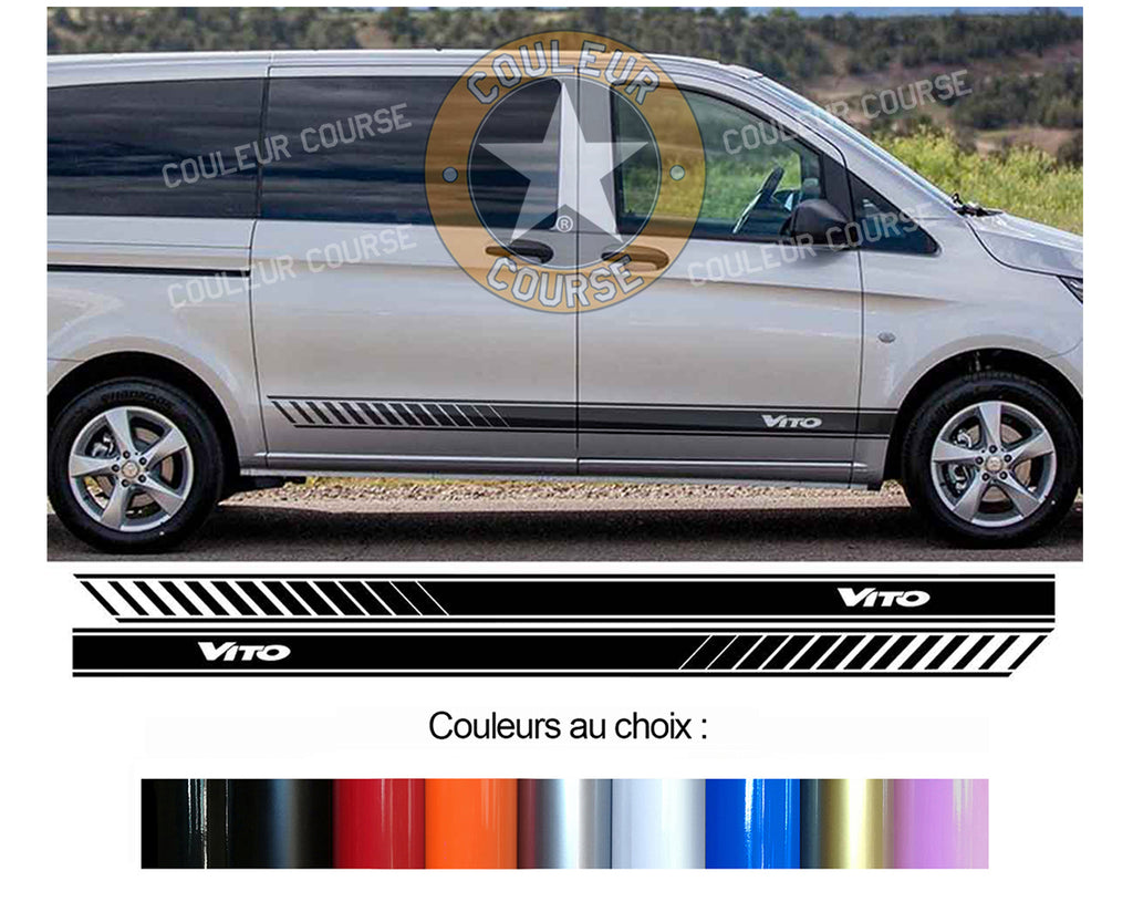 2 X BANDES BAS DE CAISSE - MERCEDES VITO - Ref : BD599-35