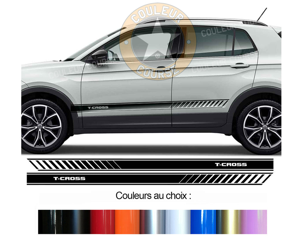 2 X BANDES BAS DE CAISSE - VW T-CROSS - Ref : BD599-36