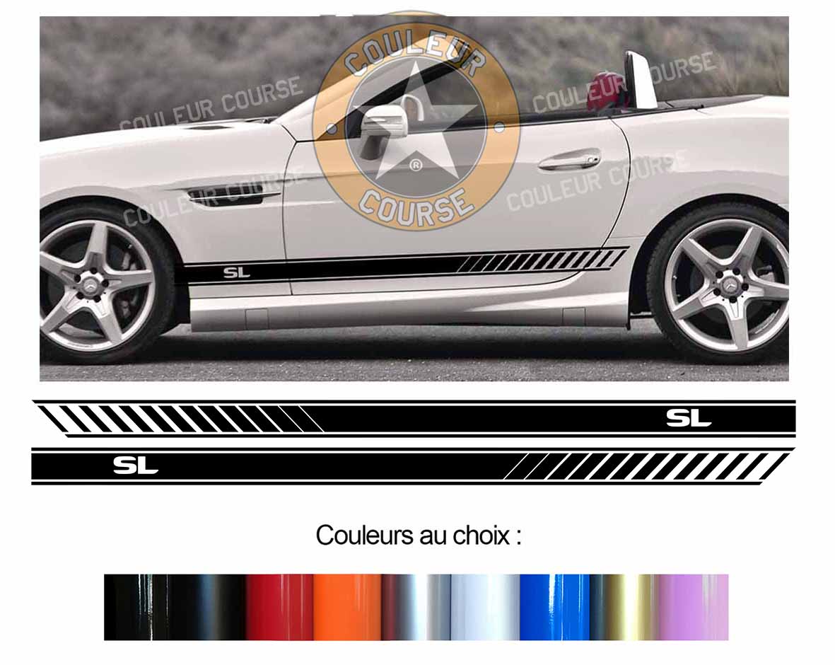 2 X BANDES BAS DE CAISSE - MERCEDES SLK - Ref : BD599-44