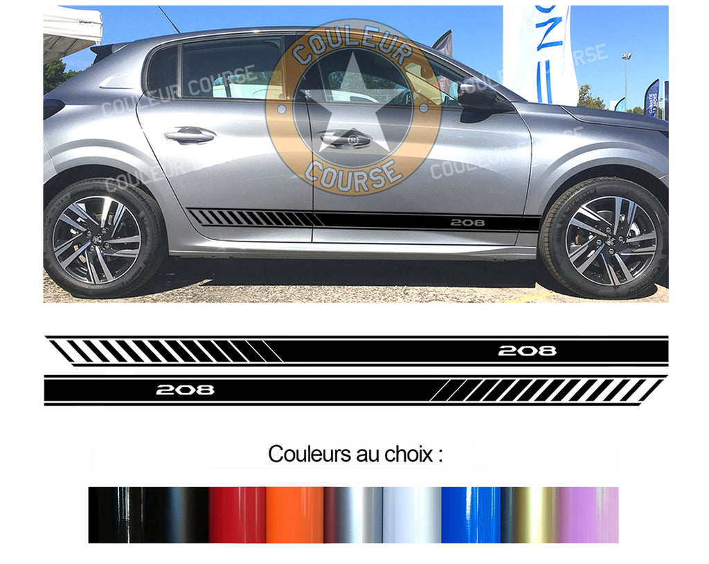 2 X BANDES BAS DE CAISSE - PEUGEOT 208 2020 - Ref : BD599-49