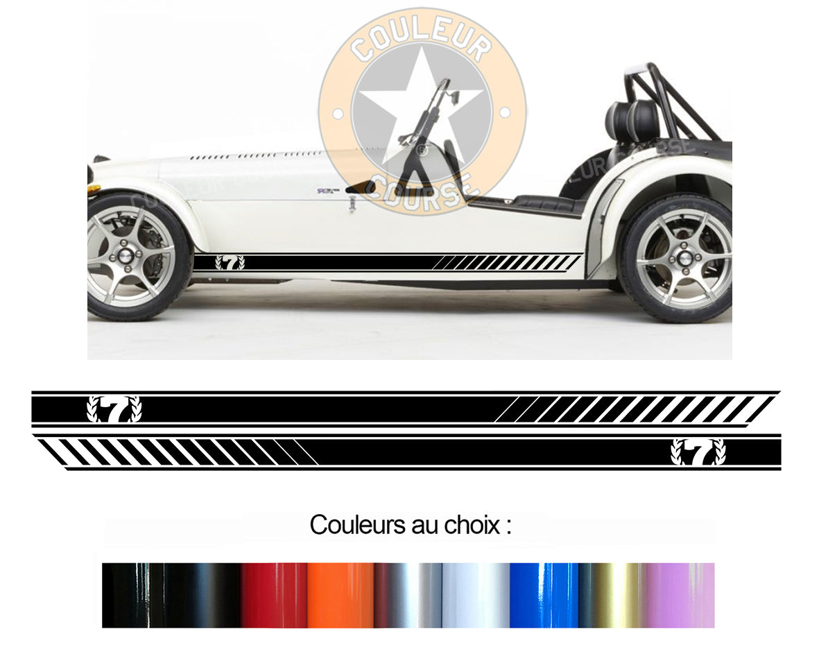 2 X BANDES BAS DE CAISSE - LOTUS SEVEN CATERHAM - Ref : BD599-63