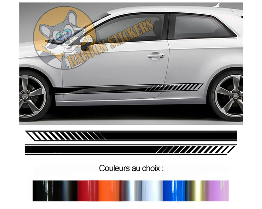 2 X ROCKER BODY STRIPS - AUDI A3 S3 - Ref: BD599N-24 