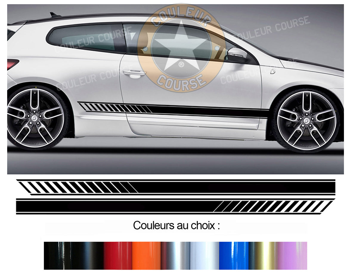 2 X BANDES BAS DE CAISSE - VW SCIROCCO - Ref : BD599N-26