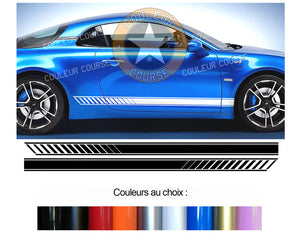 2 X BANDES BAS DE CAISSE - ALPINE A110 2018 - Ref : BD599N-27