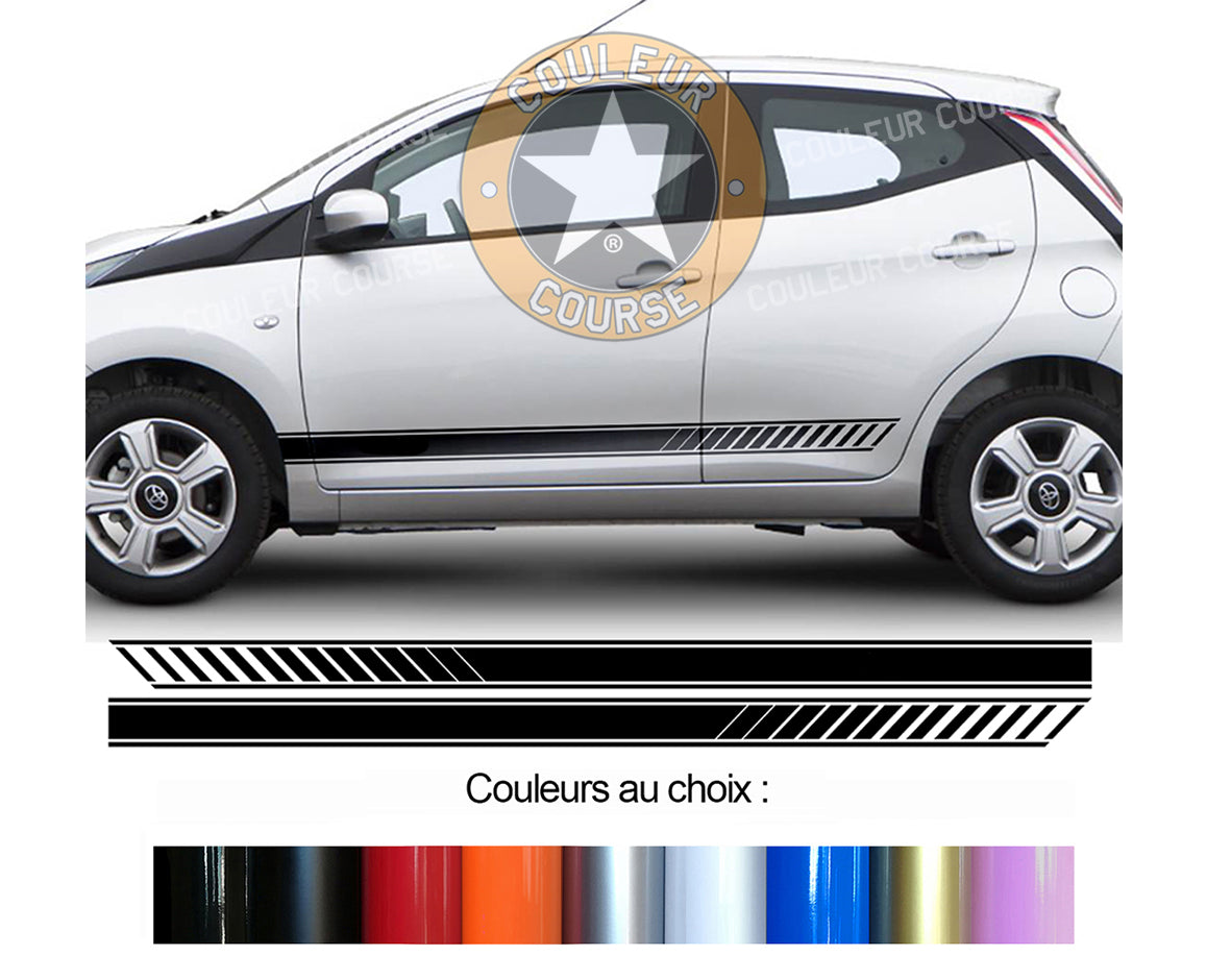 2 X ROCKER BODY STRIPS - TOYOTA AYGO - Ref: BD599N-29 