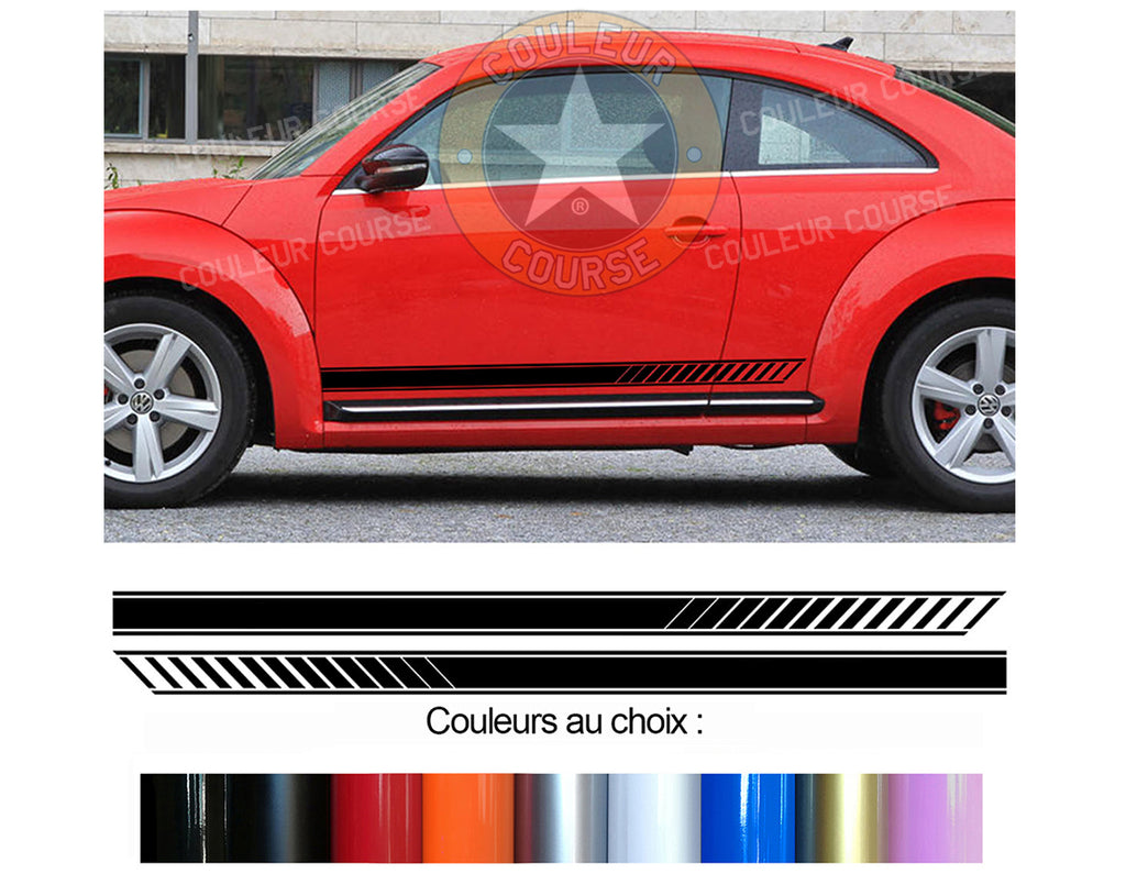 2 X BANDES BAS DE CAISSE - NEW BEETLE - Ref : BD599N-3