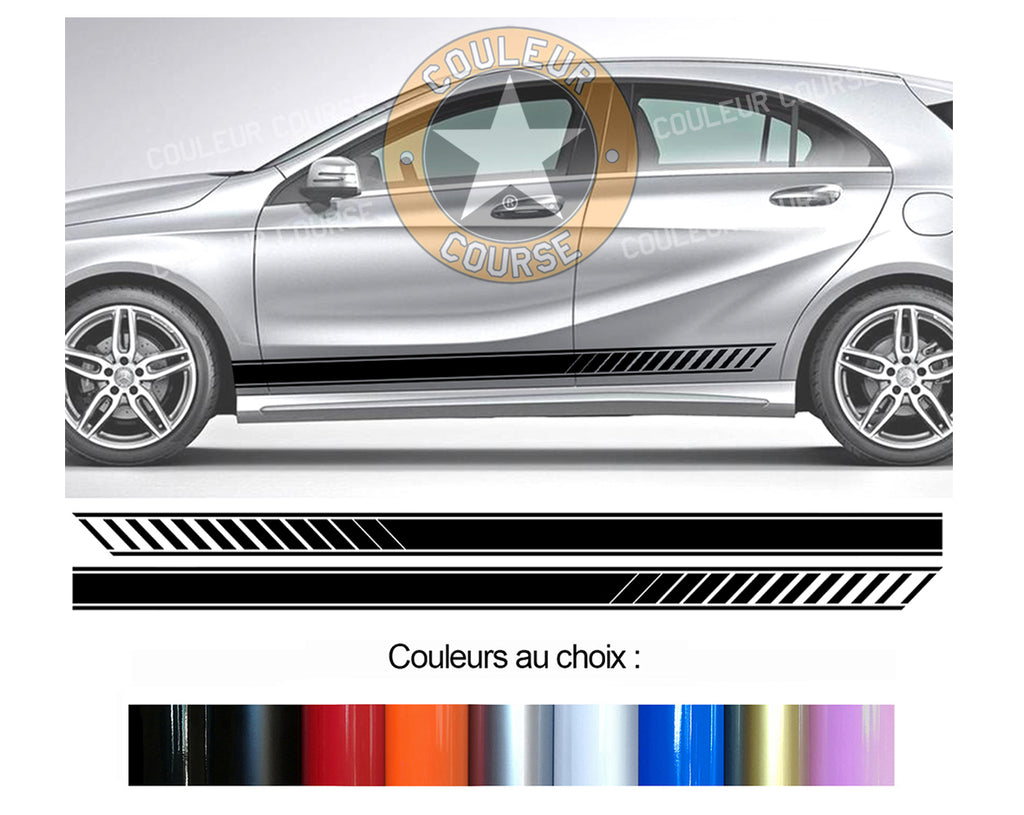 2 X BANDES BAS DE CAISSE - MERCEDES CLASSE A - Ref : BD599N-30