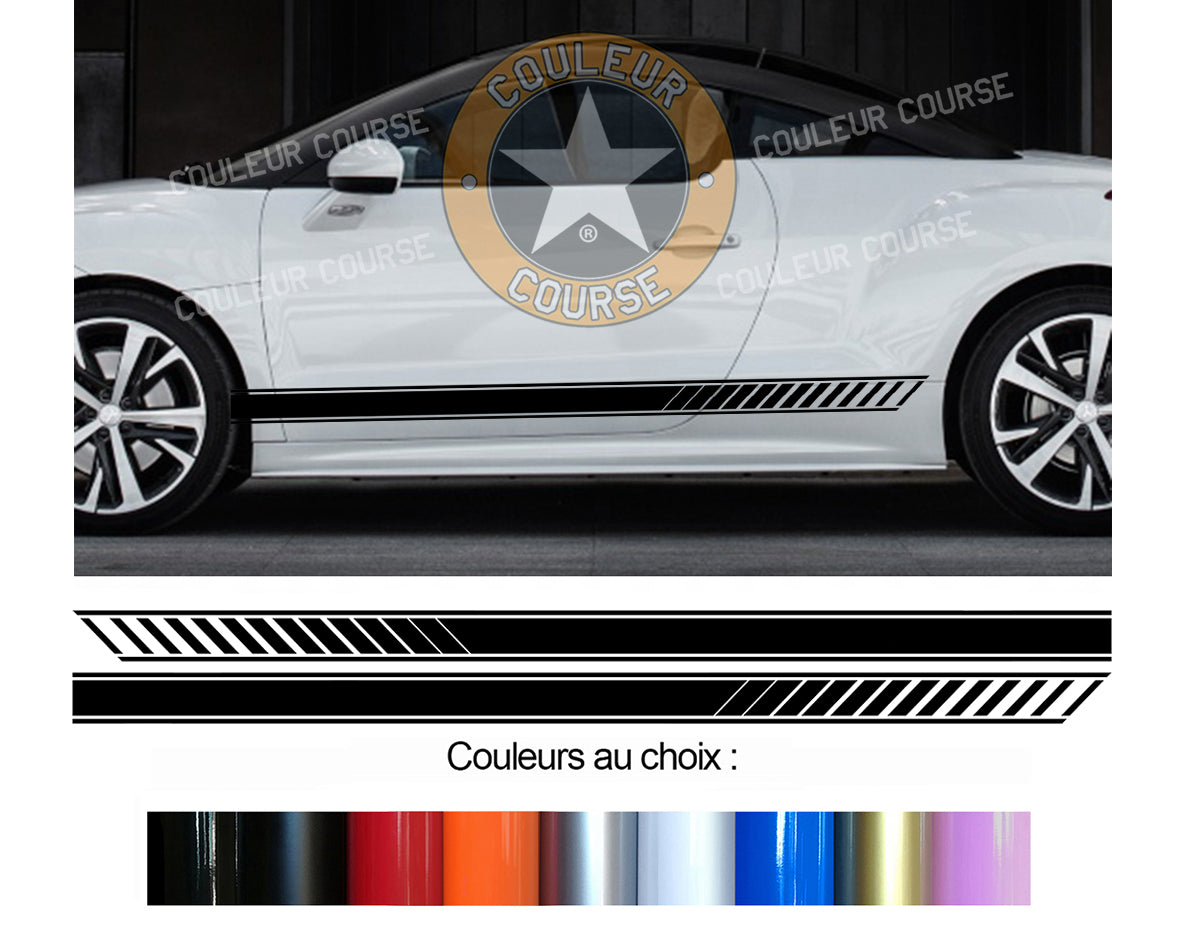 2 X ROCKER BODY STRIPS - PEUGEOT RCZ - Ref: BD599N-48 