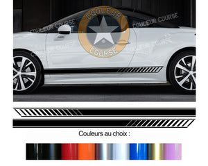 2 X BANDES BAS DE CAISSE - PEUGEOT RCZ - Ref : BD599N-48