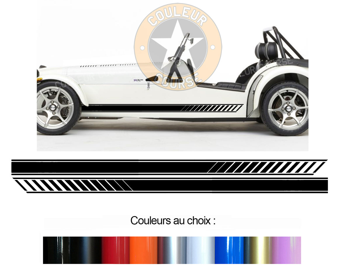 2 X BANDES BAS DE CAISSE - LOTUS SEVEN CATERHAM - Ref : BD599N-59