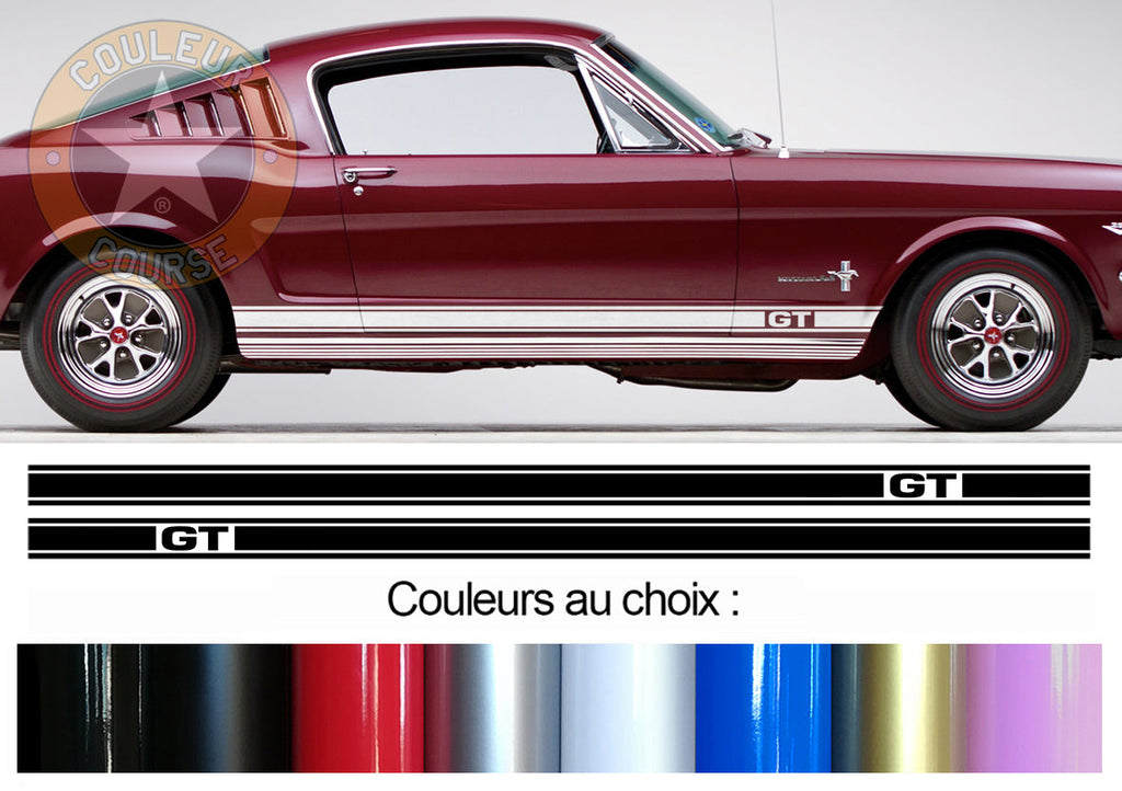 2 X BANDES BAS DE CAISSE - FORD MUSTANG GT - Ref : BD601-7