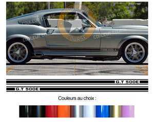 2 X BANDES BAS DE CAISSE - FORD MUSTANG GT 500 E - Ref : BD601E