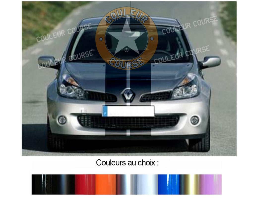 BANDES DOUBLE - CAPOT TOIT COFFRE - RENAULT CLIO III 3 2005 2012 - Ref : BD800-4