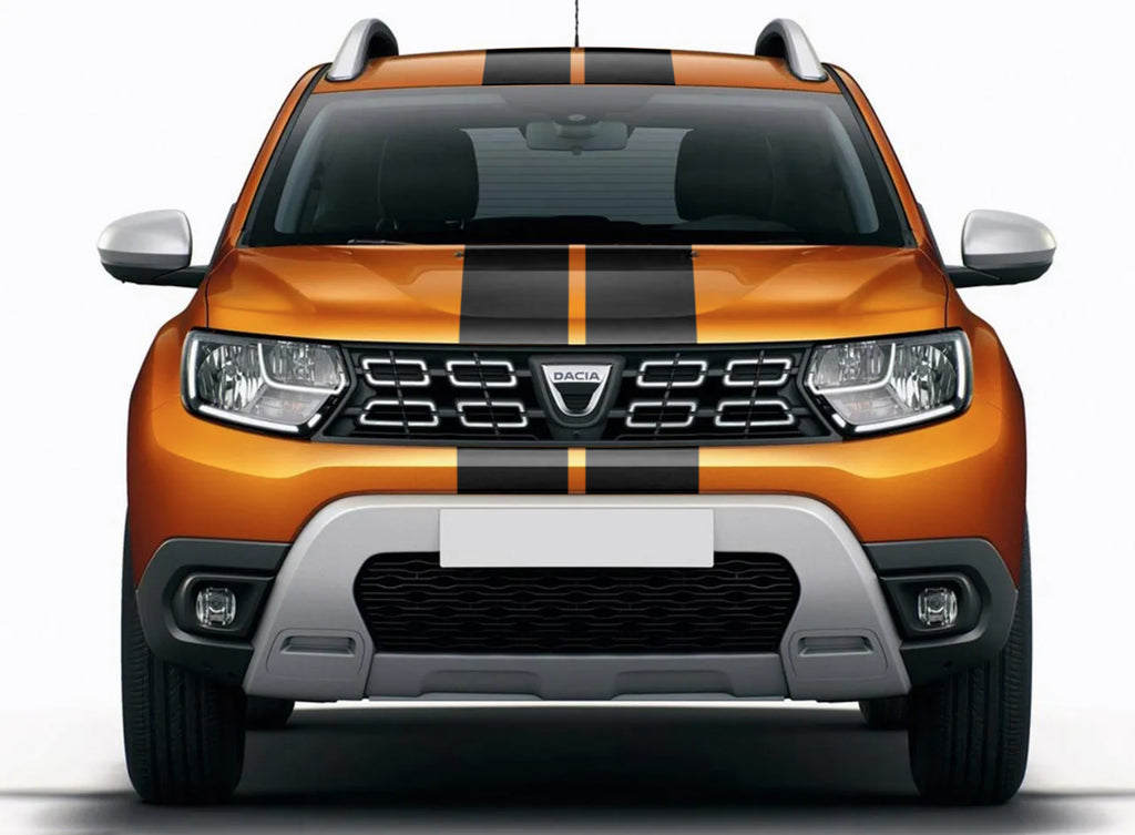 DOUBLE STRIPS - HOOD ROOF TRUNK - DACIA Duster 2010 2019 - Ref: BD800-13