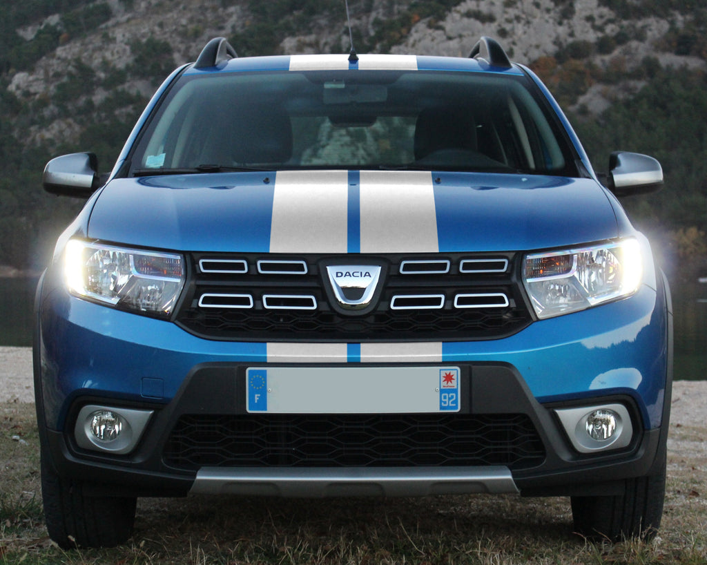 BANDES DOUBLE - CAPOT TOIT COFFRE - DACIA Sandero II 2016 2019 - Ref : BD800-9