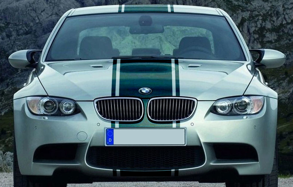 TRIPLE STRIPS - HOOD ROOF TRUNK - BMW M3 E90 2004 2012 - Ref: BD801-10