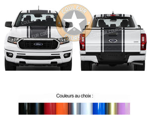 BANDES TRIPLE - CAPOT TOIT COFFRE -  FORD RANGER - Ref : BD801-15