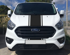 BANDES TRIPLE - CAPOT COFFRE - FORD TRANSIT CUSTOM 2018 à 2019 - Ref : BD801-3