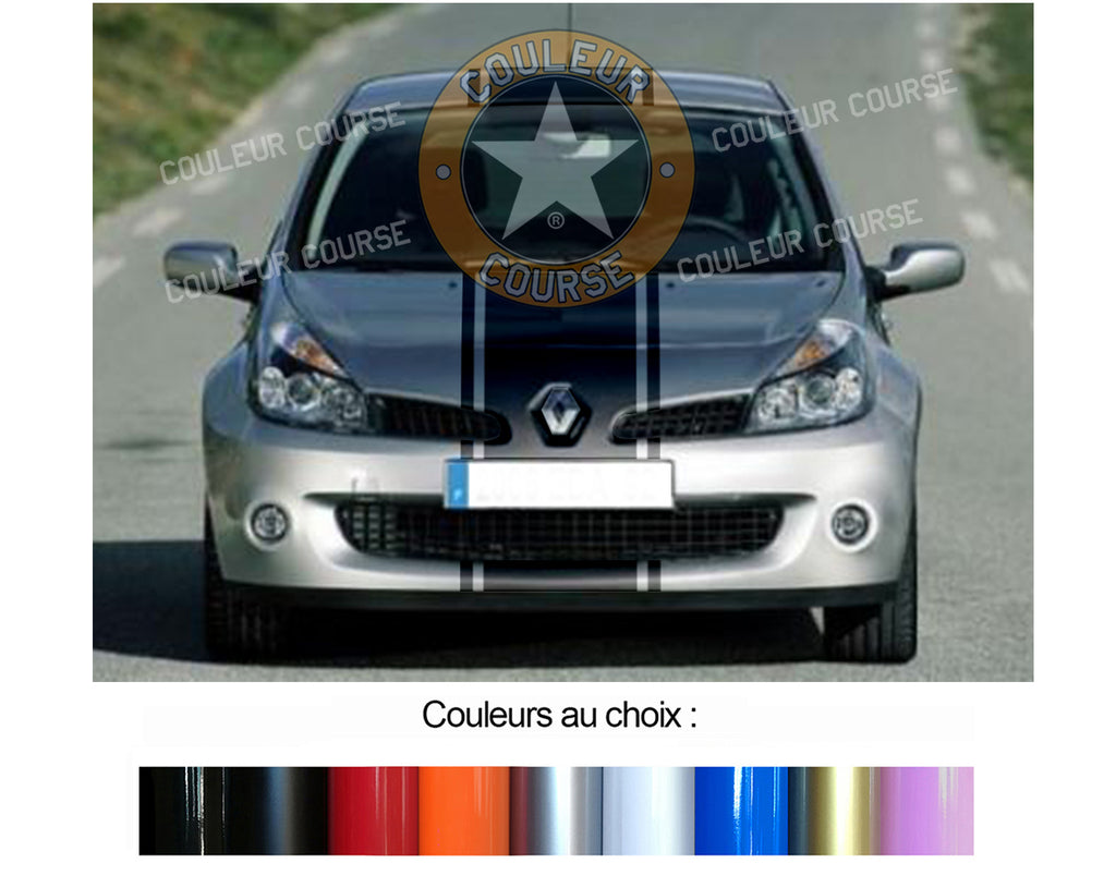 BANDES TRIPLE - CAPOT TOIT COFFRE - RENAULT CLIO III 3 2005 2012 - Ref : BD801-4