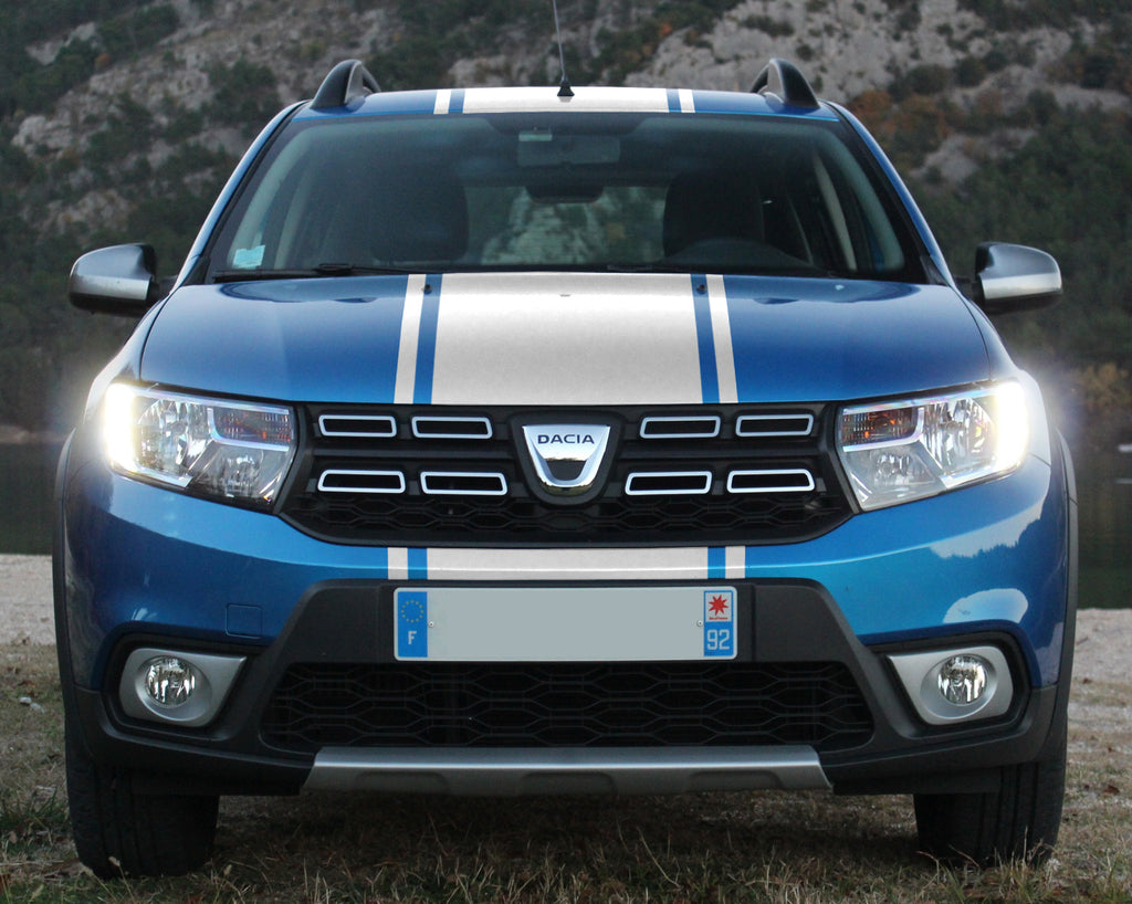 BANDES TRIPLE - CAPOT TOIT COFFRE - DACIA Sandero II 2016 2019 - Ref : BD801-9